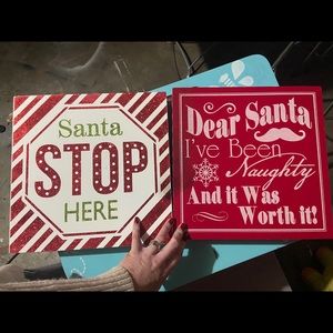 12x12 Christmas wood canvas decor